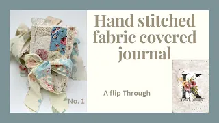 Little Vintage yo yo journal. Fabric covered journal flip through No. 1. Etsy shop restock.