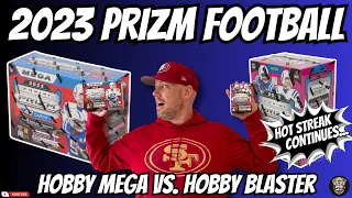 🔥HOT STREAK CONTINUES🔥 2023 PRIZM FOOTBALL 🏈 HOBBY EXCLUSIVE MEGA BOX & BLASTER BOX REVIEW 🤑