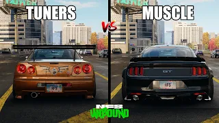 NFS UNBOUND: TUNERS VS MUSCLE (WHICH IS FASTEST?) | DRAG RACE