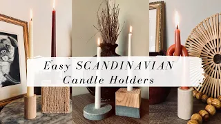 DIY Minimal Modern Candle Holders | Easy Affordable Scandinavian Home Decor | using scrap wood