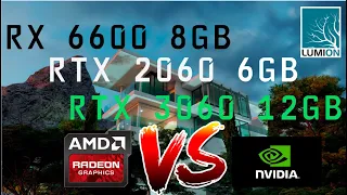 RX6600 vs RTX2060 vs RTX3060 no LUMION | Qual a melhor placa para o LUMION?