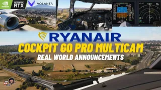 Ryanair *Split Scimitar* | Madrid(LEMD)✈Naples(LIRN) | GoPro View | Europe Pilot Career Ep.27