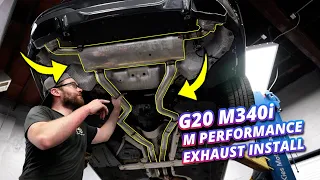 BMW M340i (G20) M Performance Exhaust (MPE) Install with SOUND CLIPS