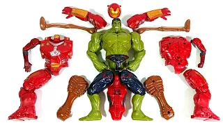 Merakit Mainan Siren Head toys vs Hulk Smash vs Hulk Buster dan iron Spider-Man Marvel Action Toys