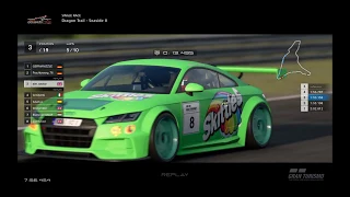 Gran Turismo™SPORT. 10 laps of Dragon trail "Skittles" Audi TT GR 4."