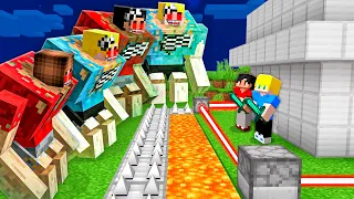 FAMÍLIA ASSUSTADORA vs  CASA MAIS SEGURA do Minecraft!