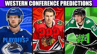 NHL Western Conference STANDINGS PREDICTIONS For 2024