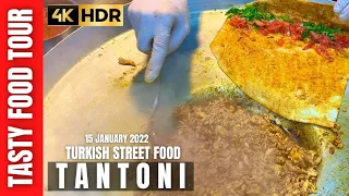 4K HDR Istanbul 2022 Turkish Street Food Tour Tantuni 13 January