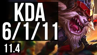 KLED vs MORDEKAISER (TOP) | 3.1M mastery, 6/1/11, 2400+ games, Dominating | KR Diamond | v11.4