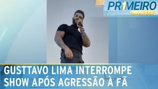 Gusttavo Lima interrompe show para conter homem que agredia fã em SP | Primeiro Impacto (30/04/24)