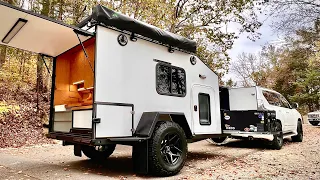OFF GRID DIY CAMPER SURPRISE TOUR at Camping on a Porch 2023