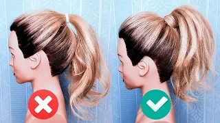 КАК сделать ОБЪЕМНЫЙ ХВОСТ БЕЗ НАЧЕСА??? ПРИЧЕСКА на каждый день. 5 Minute Ponytail Routine