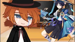 Dark era soukoku + Mori reacts to Scaramouche| bsd x genshin~ angst