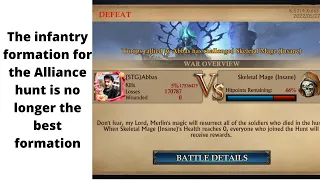 Infantry formation for the Alliance hunt is no longer the best formation | King of Avalon