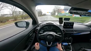 [ASMR] 2022 Mazda 2 [e-SKYACTIV-G 90 M] Hybrid Homura | POV AUTOBAHN | Top Speed | Jena - Chemnitz