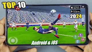 Top 10 New Best Football Mobile Games For Android & iOS | SOCCER GAMES (2023 - 2024)