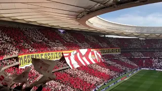 HIMNO Y TIFO DERBI ATLÉTICO DE MADRID-REAL MADRID WANDA METROPOLITANO 09-02-2019