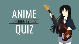 Anime opening lyrics quiz [30 op] super easy - hard