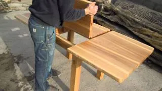 Butterfly leaf extending Oak dining table