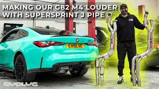 Supersprint J Pipe install + sound comparison on our G82 M4 - Stock vs Resonated vs Non Resonated