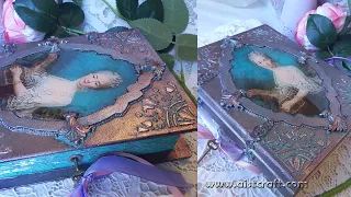 Decoupage Vintage book box 🖌️🔥 DIY Tutorial