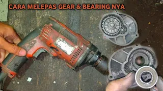 HOW TO REMOVE BEARINGS & TEETH PINEAPPLE DRILL MAKTEC MT817, MT811, MAKITA HP1630