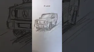 Mercedes G-Wagon drawing level 1 to 7 :))))