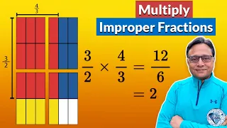 Multiplication of Improper and Proper Fraction Using Area Model