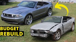 Budget Build Mustang Start To Finish  Complete Rebuild -Wrecked Salvage repair