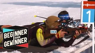 Biathlon: Zwei Handicaps für den Profi! Kann Joko gewinnnen?  | Beginner gegen Gewinner | ProSieben