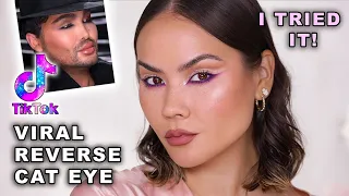 TRYING THE VIRAL REVERSE CAT EYE - HOW 2 | Maryam Maquillage