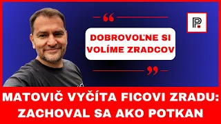 Matovič vyčíta Ficovi zradu: Zachoval sa ako potkan