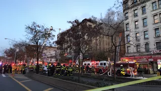 LIVE: 6 Alarm Fire,  Inwood, Manhattan