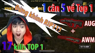 Pha 1 vs 5 căng thẳng để dành TOP 1 l 17 kills