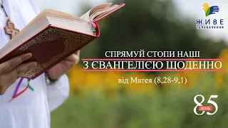 День [85] ▪ ЄВАНГЕЛІЄ від Матея (8,28-9,1) ▪ V неділя після Зіслання СВ.ДУХА, 25.07.2021