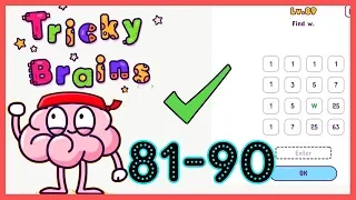 Tricky Brains Level 81 82 83 84 85 86 87 88 89 90 Solution Walkthrough