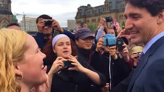 PM Justin Trudeau goes for a walk on Parliament Hill