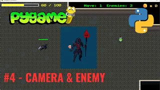 Pygame Top Down Shooter Tutorial in Python #4 – Camera & Creating The Enemy