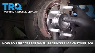 How to Replace Rear Wheel Bearing and Hubs 11-14 Chrysler 200