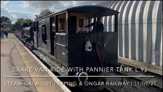 GWR 0-6-0PT Pannier Tank | L.92 | Brake Van Ride | Epping Ongar Railway Steam Gala | 11/09/21