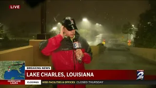 Here is a live look of Hurricane Laura in Lake Charles