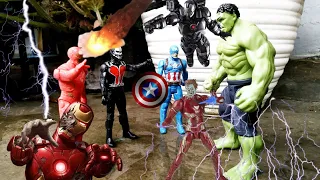 Drama Mainan Iron Man, Ant Man, Captain America vs Zombie Hulk