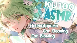 【ASMR】 KU100 ♡ onomatopoeia ✧ ear cleaning ✧ whispers ♡ For sleep and relaxation 🌿 #holoCouncil