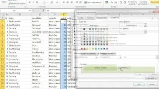 Excel - Formatowanie warunkowe - kolorowanie komórek na podstawie ich wartości