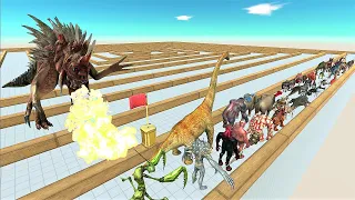 Last Survivor. Touched out, Swirl course. Fire breathing monster! | Animal Revolt Battle Simulator