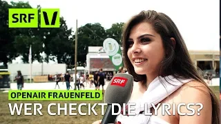 Openair Frauenfeld: Wer checkt die Lyrics der Rapper überhaupt? | Festivalsommmer 2018 | SRF Virus