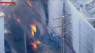 Homeless encampment fire sparks in Beverly Grove