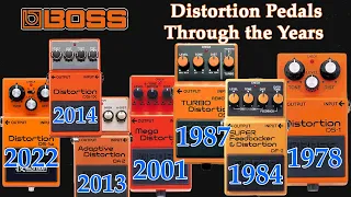 Boss Distortion Pedals Through The Years (DS-1, DS-2, DF-2, MD-2, DA-2, DS-1x, DS-1w)