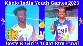 100M Boy's & Girl's Run Final - Khelo India Youth Games 2024 | Khelo India live