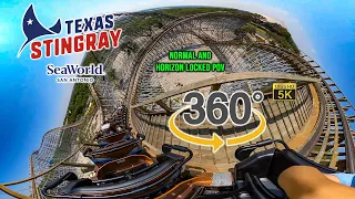 VR 360 5K Texas Stingray Normal and Horizon Locked POV SeaWorld San Antonio 2021 04 09